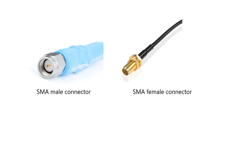 SMA connectors, male and female type