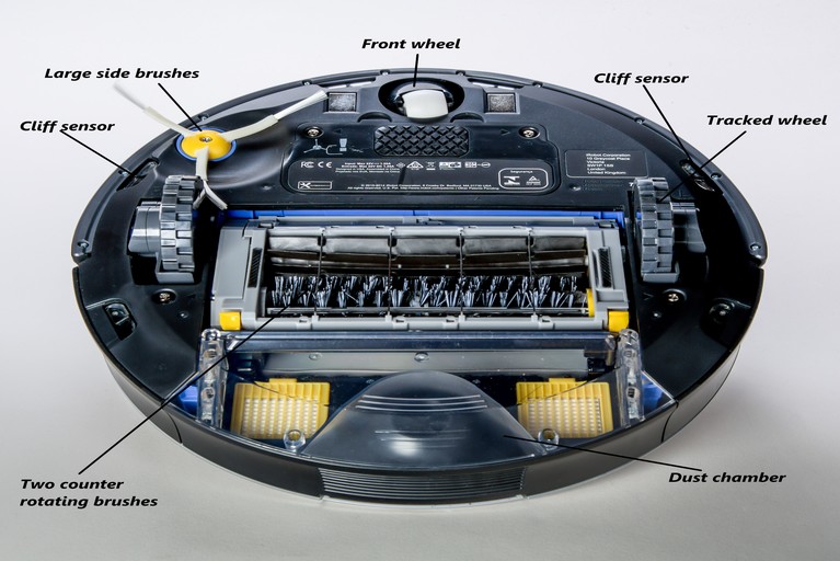 Bottom side of Roomba 