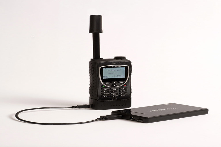 Satellite phone to communicate over the world